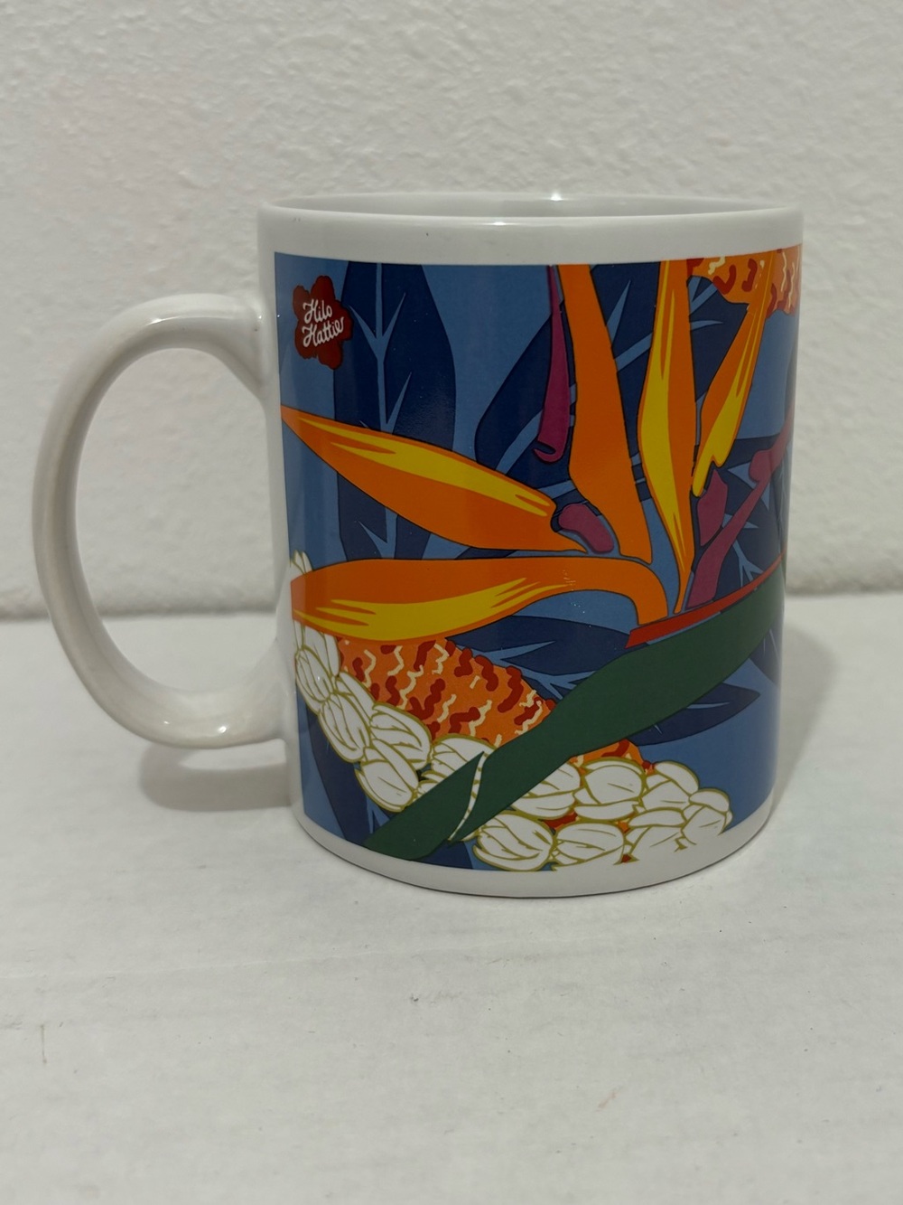 VINTAGE Hilo Hattie Hawaii Mug Coffee Cup Bird of Paradise Flower Hawaiian Cup